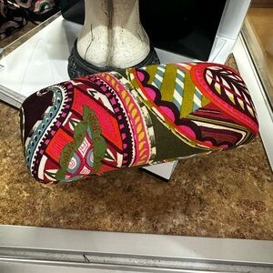 Vera Bradley Pink and Green Patterned eyeglasses case